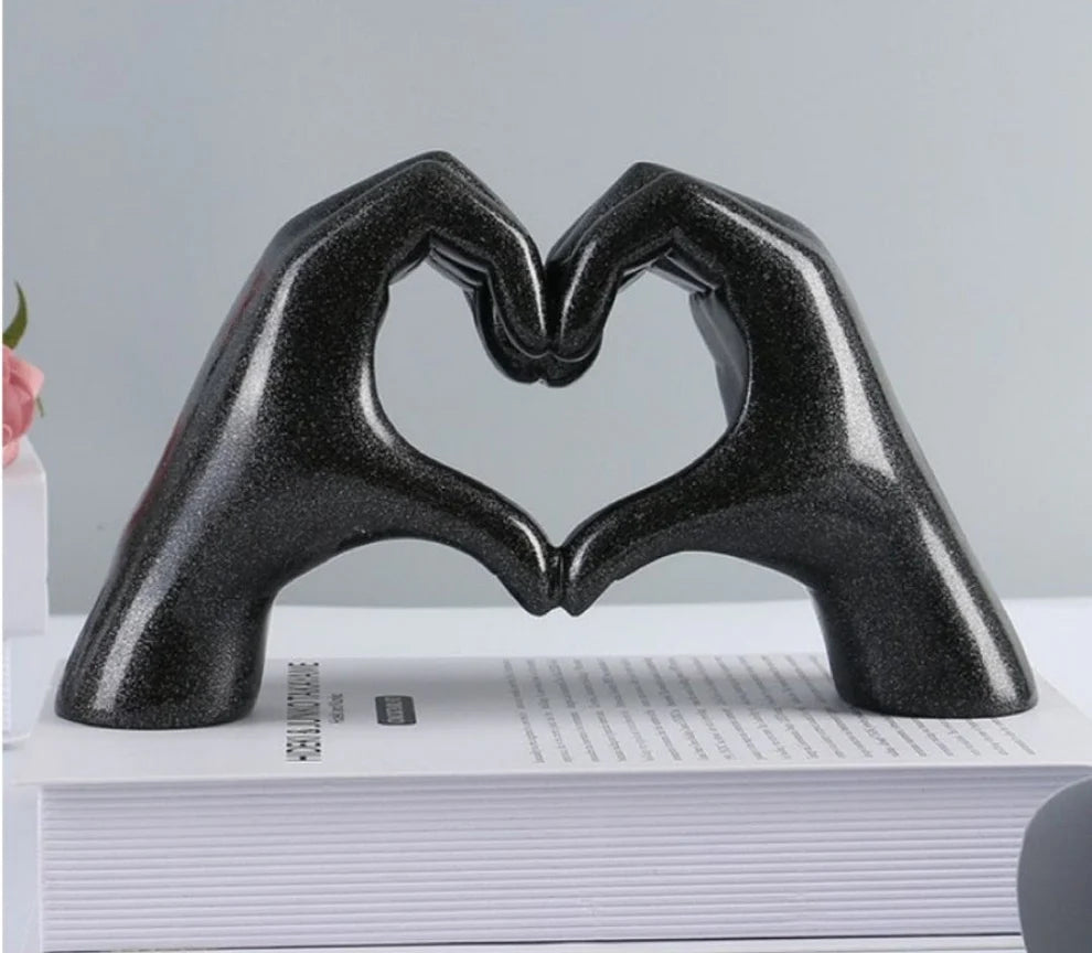 Black Nordic Love Heart Hands Ornament (15x25cm)