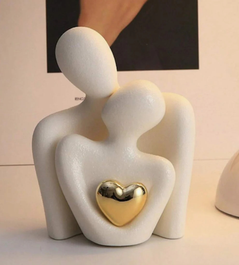 White Ceramic Love Sculpture