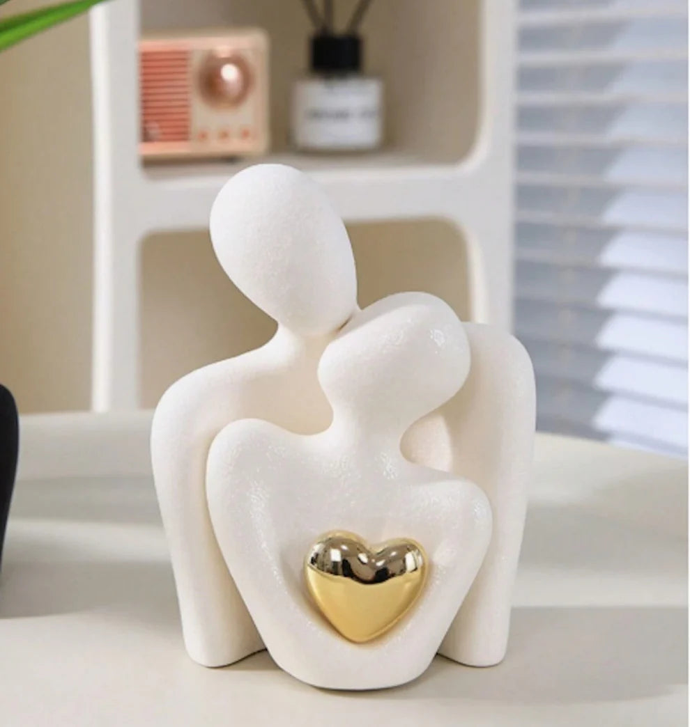 White Ceramic Love Sculpture