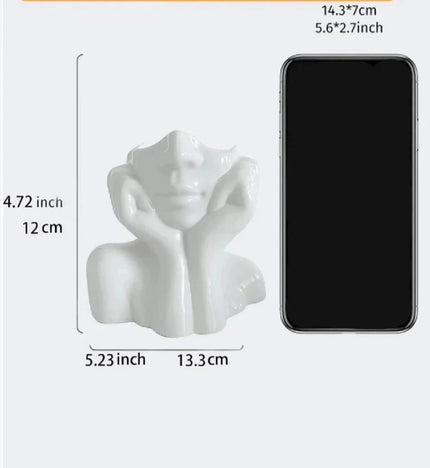 Female Head Half Chest Vase