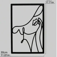 1pc Black Metal Wall Decoration