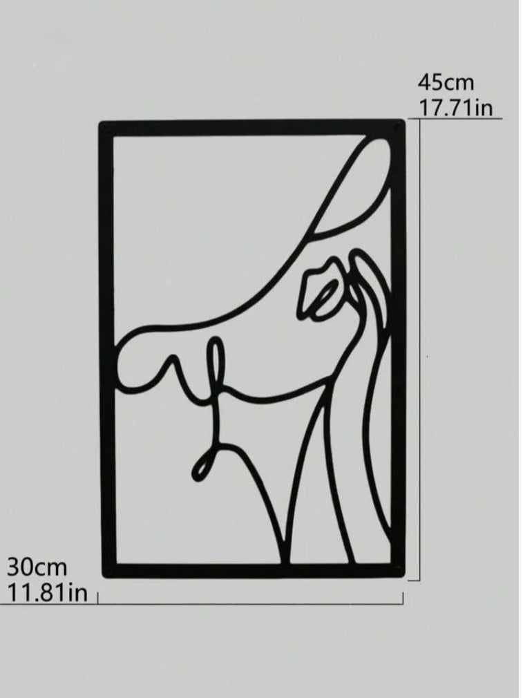 1pc Black Metal Wall Decoration