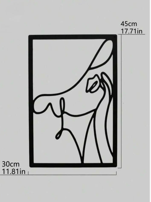 1pc Black Metal Wall Decoration