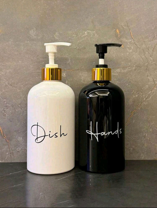 2pc 17 Oz Hand Soap Despenser Empty Lotion Pump Bottels